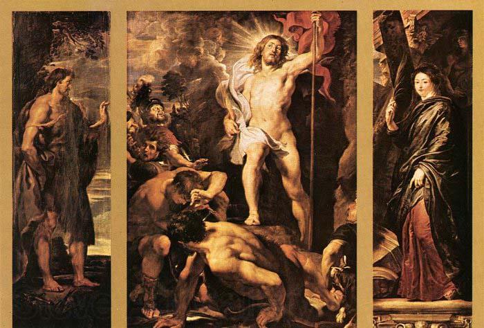 RUBENS, Pieter Pauwel The Resurrection of Christ Spain oil painting art